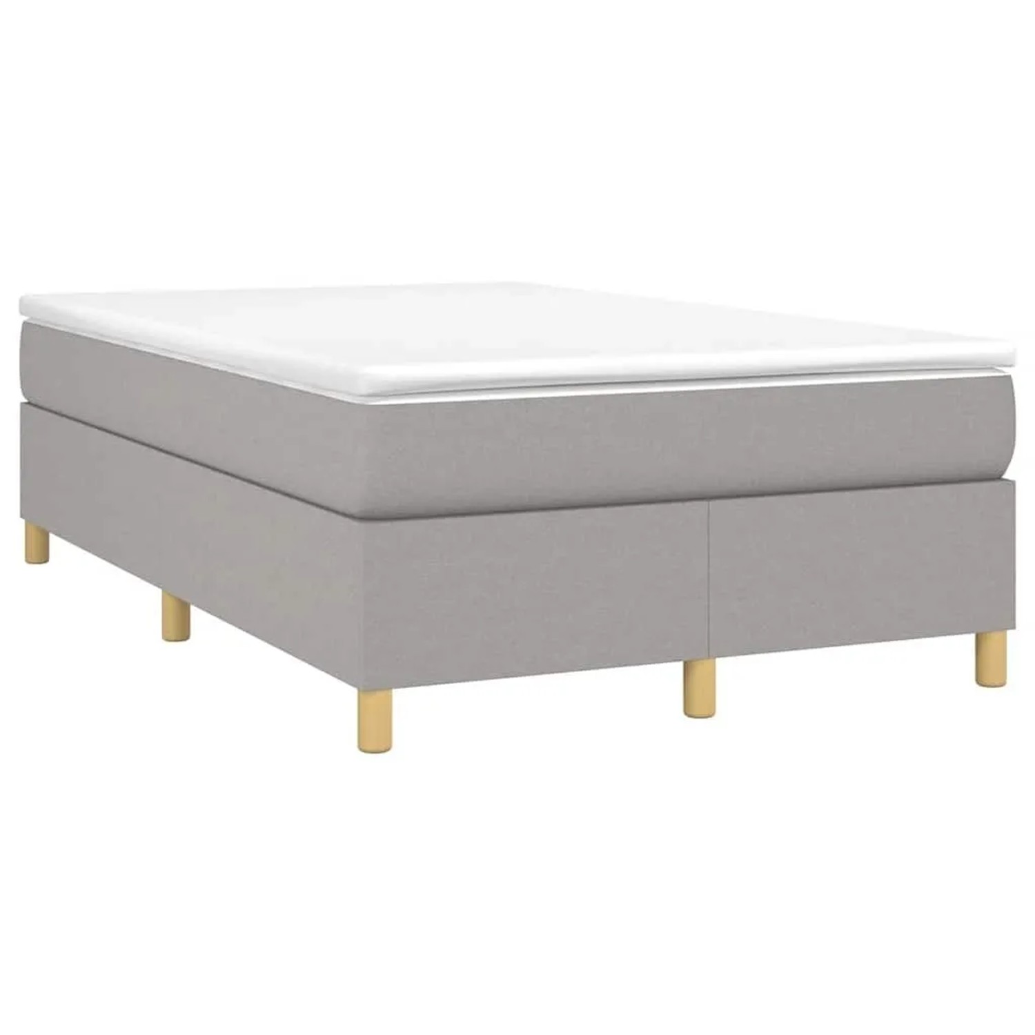 vidaXL Boxspringbett mit Matratze Hellgrau 120x190 cm Stoff 3269690 günstig online kaufen