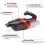 Einhell Power X-Change Akku-Handstaubsauger TE-HV 18/06 Li-Solo, schwarz-rot, 2-in-1, 72 mbar, 600 ml Behälter.