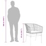 vidaXL Garten-Essgruppe, 5-teilig, braunes Poly Rattan, Glas, mit Größenangabe