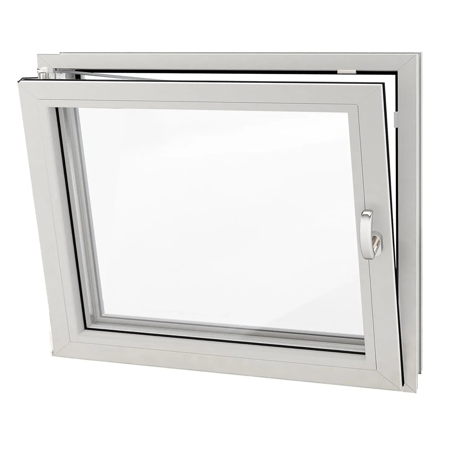 Roro Fenster Eco Kunststoff-Profil Weiß 100 cm x 60 cm DIN L