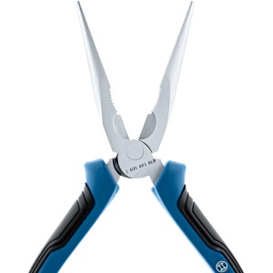 Bosch Professional Spitzzange, gerade, 200 mm, mit blau-schwarzem Griff.
