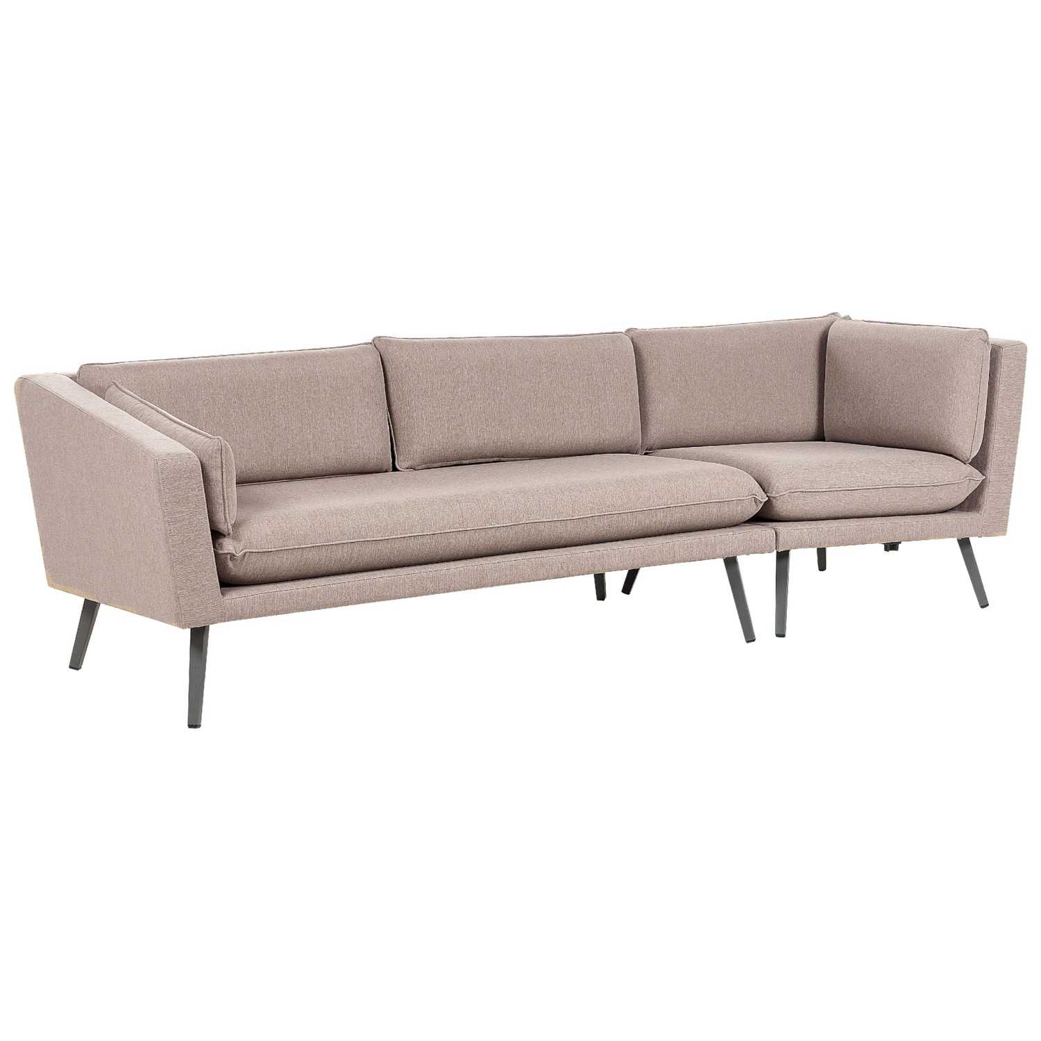 Beliani Gartensofa LORETELLO Beige Grau 76x243x70 günstig online kaufen