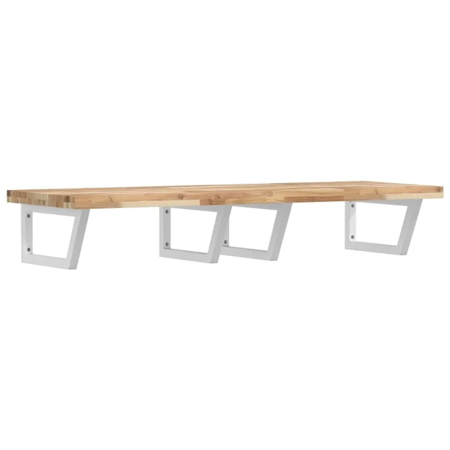 vidaXL Waschbeckenregal Wandmontage Stahl und Akazienholz 3302822