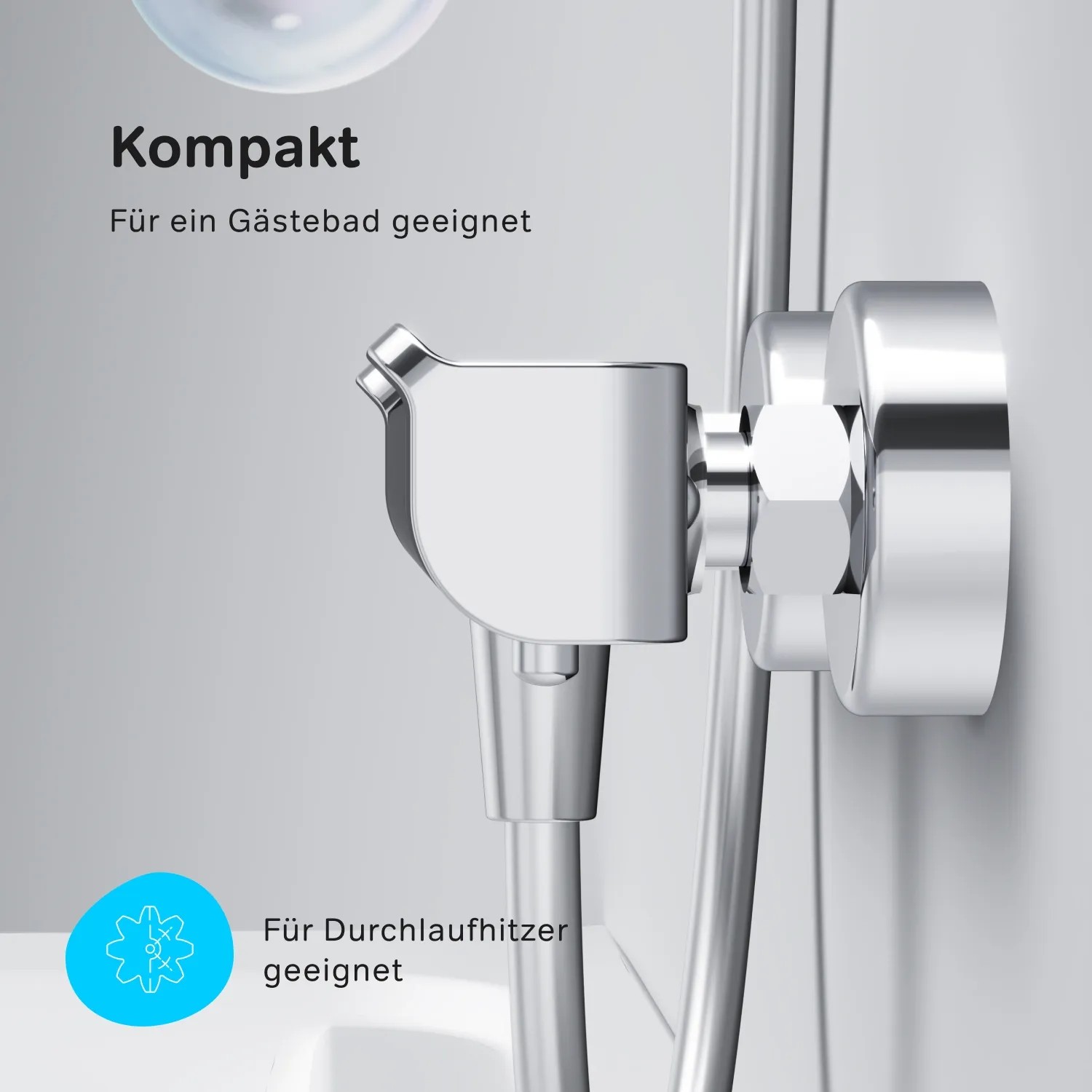 AM.PM Duscharmatur Flash FNA40022 in Schwarz, Thermostat für sicheres Duschen.