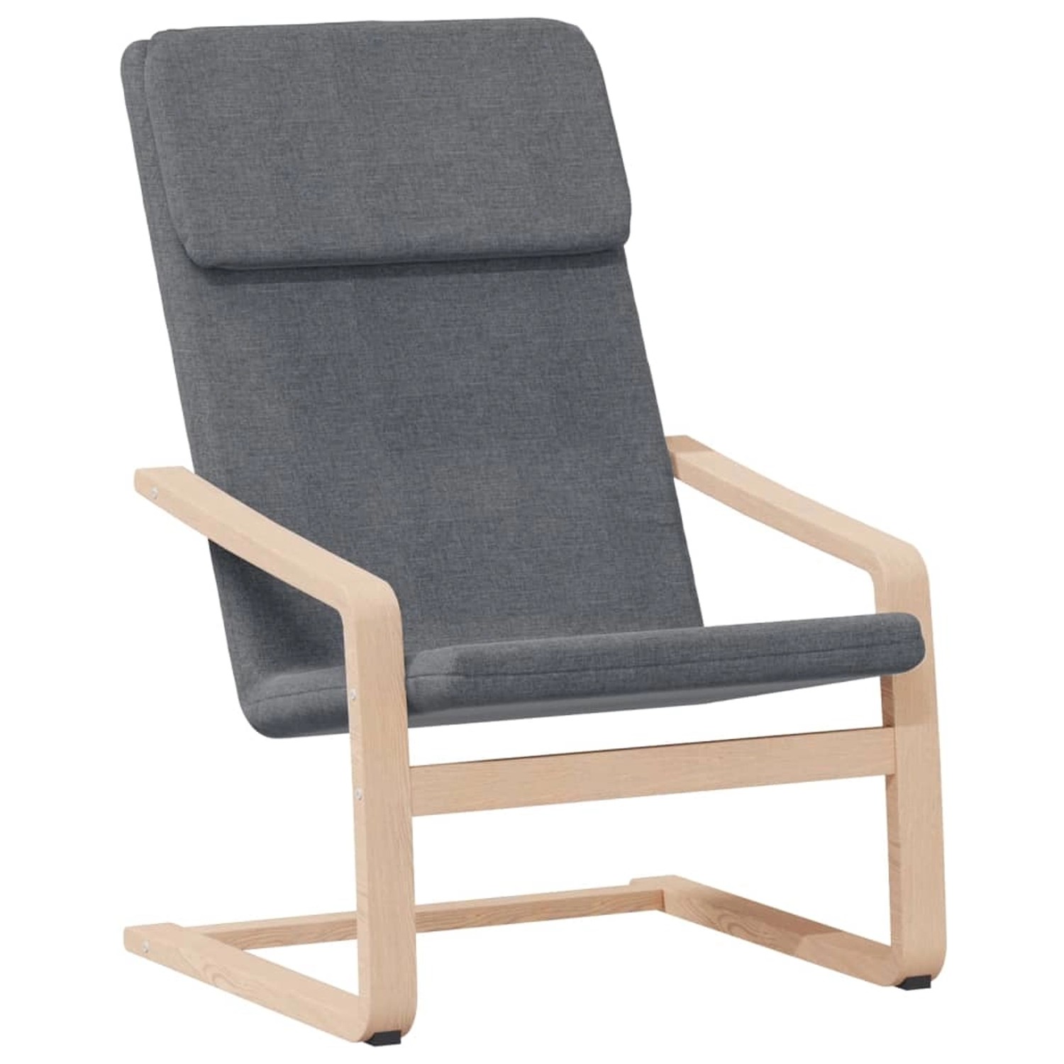 vidaXL Relaxsessel mit Hocker Dunkelgrau Stoff 3154897