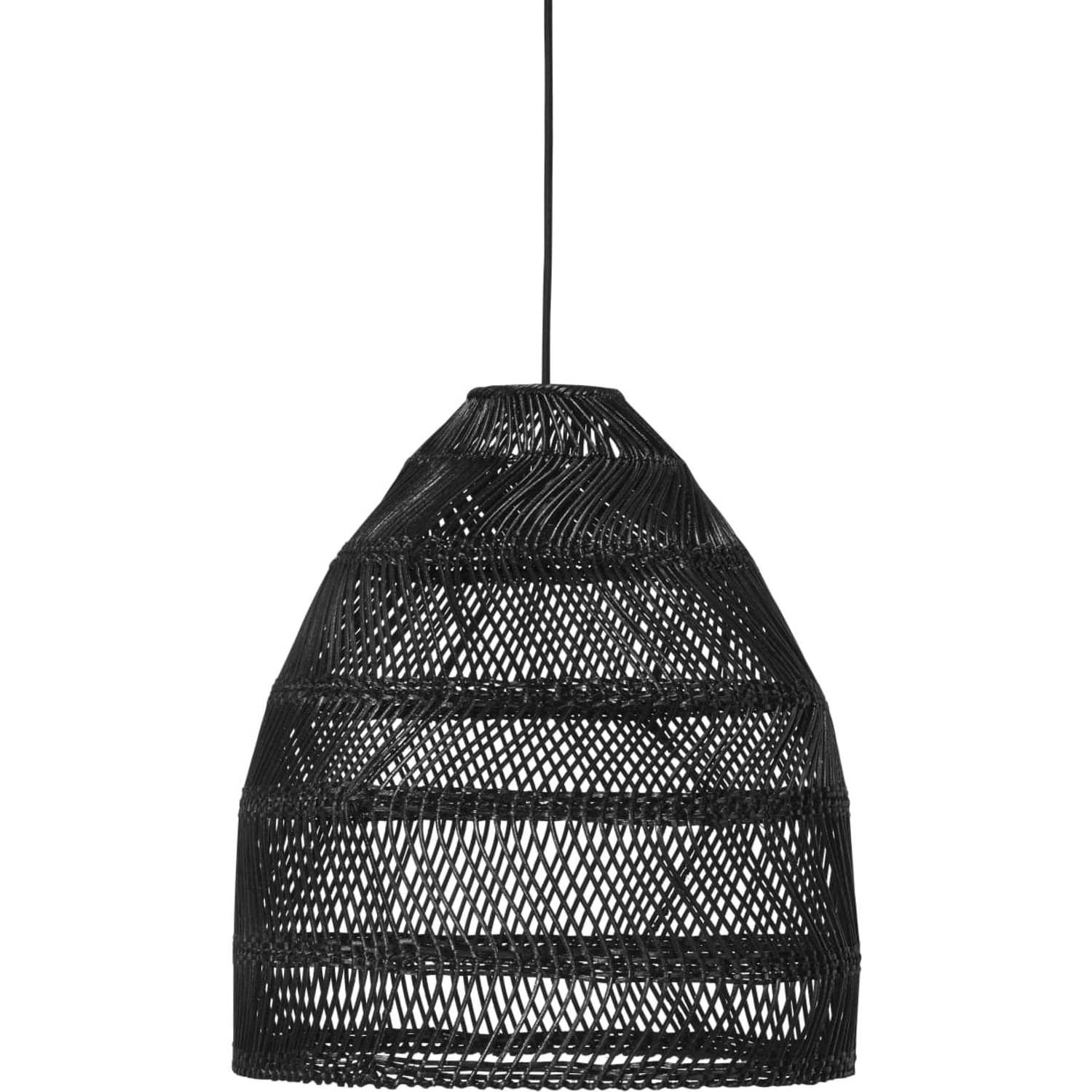 PR Home Maja Hängelampe Schwarz Rattan Outdoor IP44 36cm E27 2,5m mit Steck günstig online kaufen