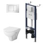 AM.PM WC-Set: Wand-WC, Vorwandelement, Drückerplatte. Komplettes Toiletten-Set für moderne Bäder.