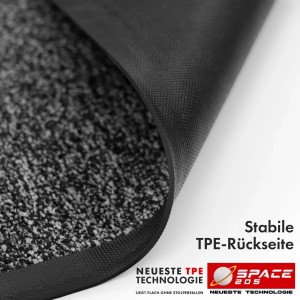 Floordirekt Schmutzfangmatte Space 205 Rutschfest TPE-Rücken Anthrazit 120 x 180 cm