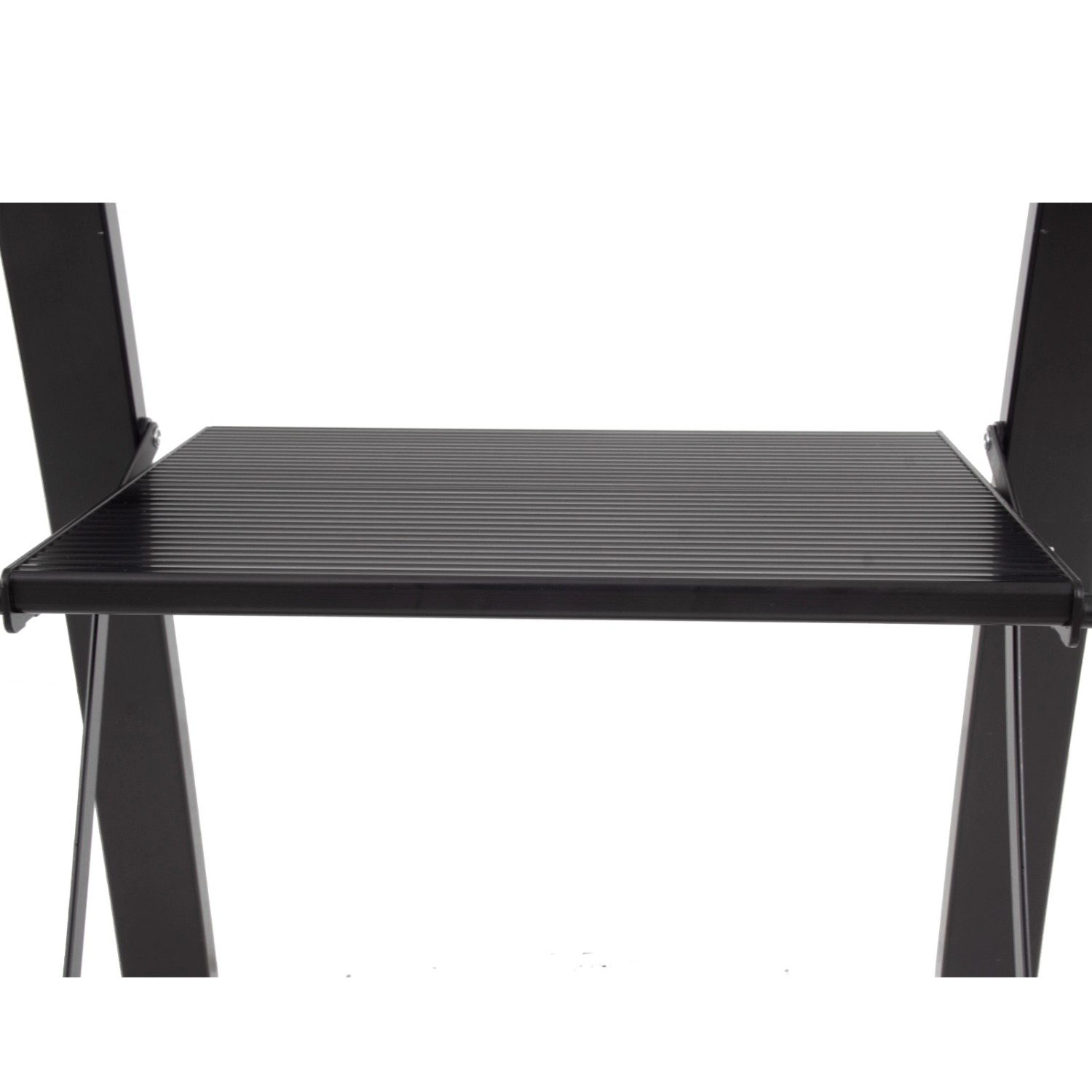 TRUTZHOLM Alu Trittleiter 4 Stufig Klappbar mit Handlauf 150kg Schwarz_6