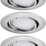 Paulmann Urail LED Einbaustrahler Set, Smart Home Zigbee, rund, gebürsteter Stahl.