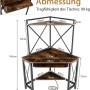 Costway Schreibtisch mit Aufsatz und Ladestation, Vintage-Design, Abmessungen und Details.