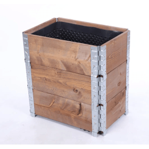 PROREGAL Hochbeetkisten GuardBox 60x60x40cm Inkl. Luftfolie Braun