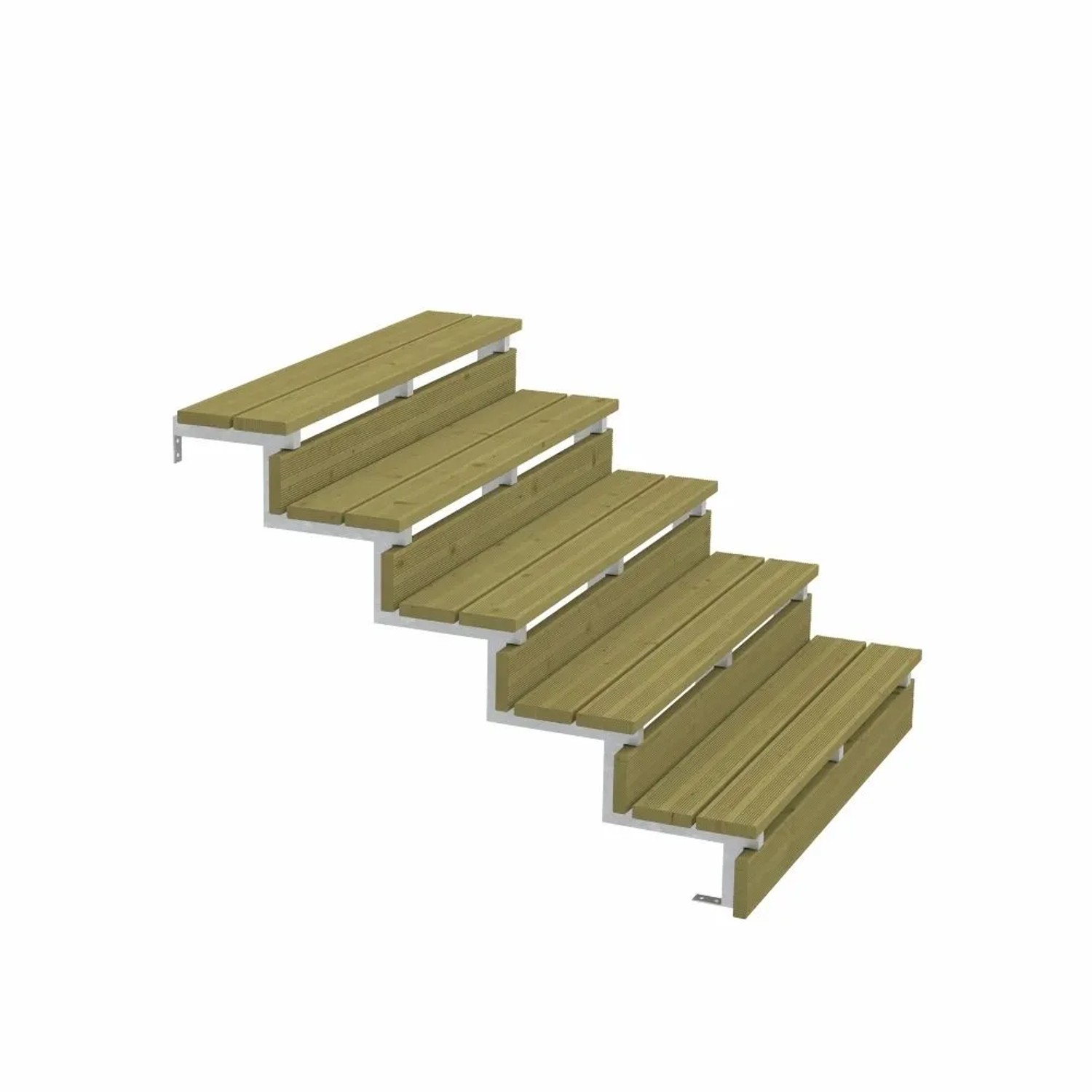 PLUS Terrassentreppe 5 Stufen 120 cm Breite Feuerverzinkter Stahl
