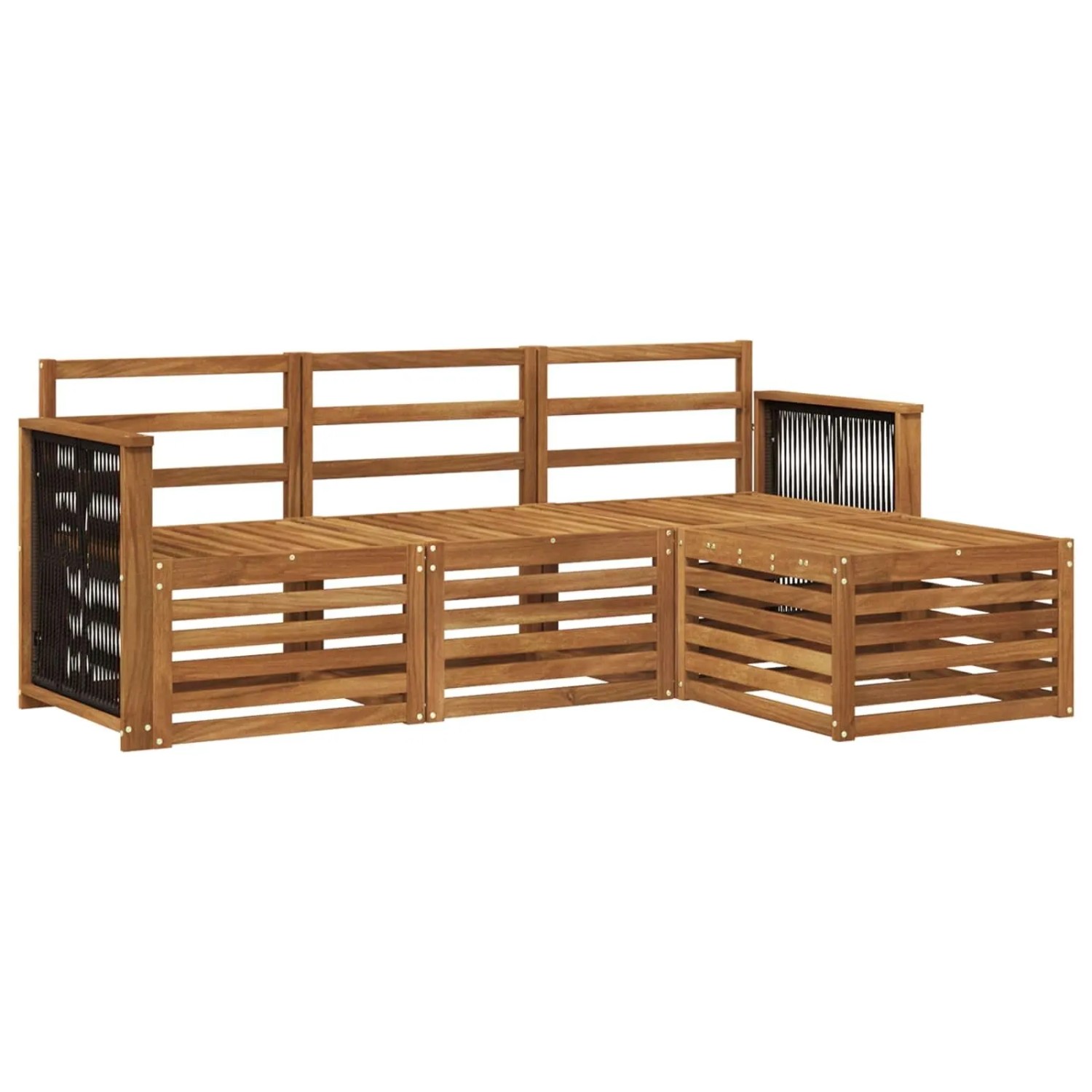 vidaXL Outdoor-Sofagarnitur 4 Stk Natur 3384200