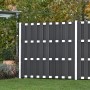 GartenLand WPC Bretterzaun Relax, 180x180 cm, anthrazit mit Aluminium-Querriegeln, Bausatz ohne Pfosten.