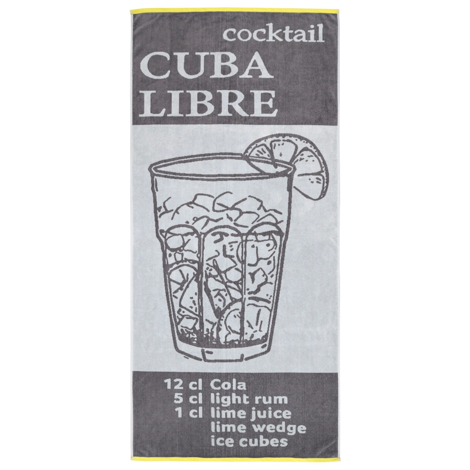 Dyckhoff Strandtuch Cuba Libre Grau 80 x 180 cm