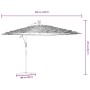 vidaXL Sonnenschirm mit Stahlmast Braun 269x269x235 cm 4005078_13