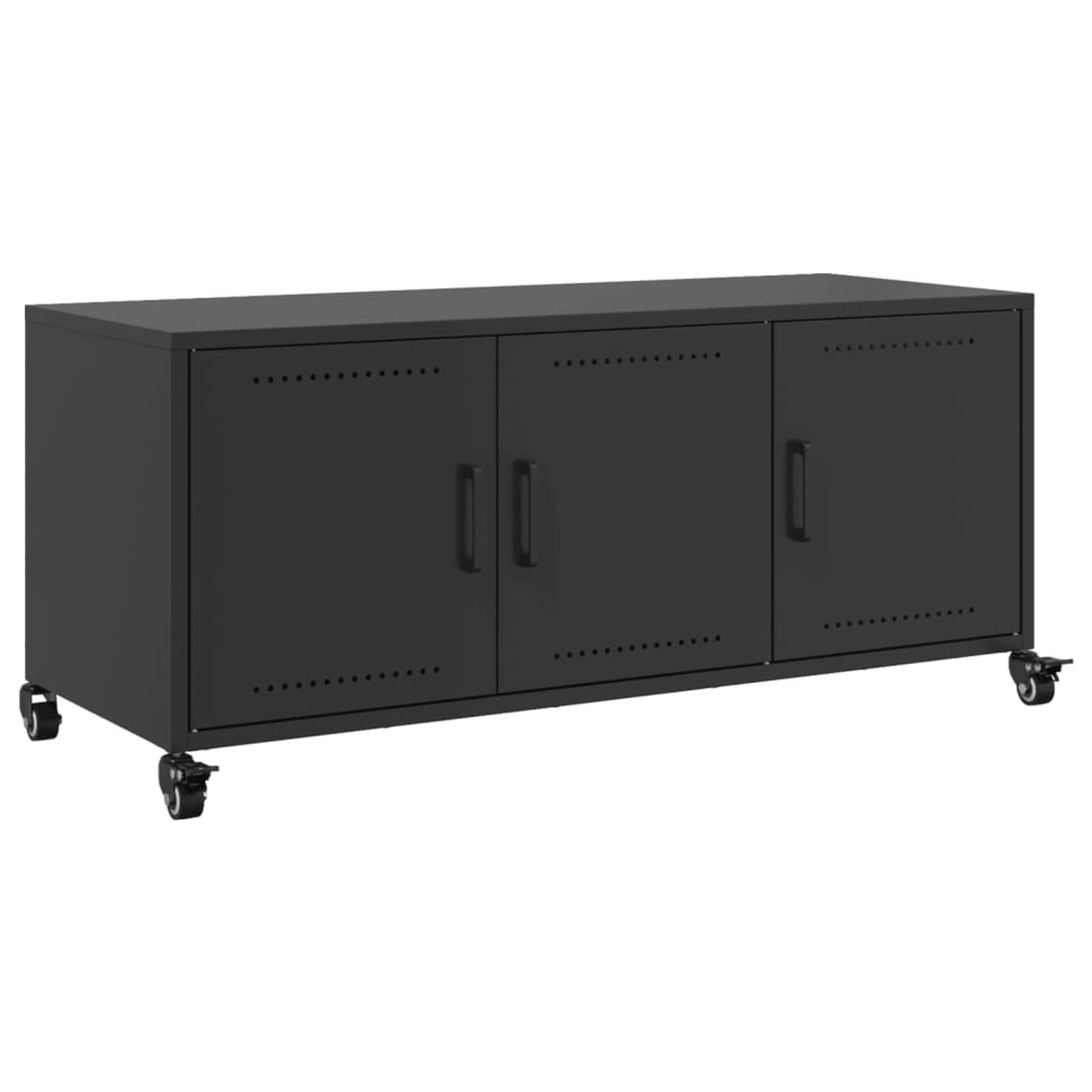 VidaXL TV-Schrank Schwarz 100,5x39x43,5 cm Kaltgewalzter Stahl günstig online kaufen