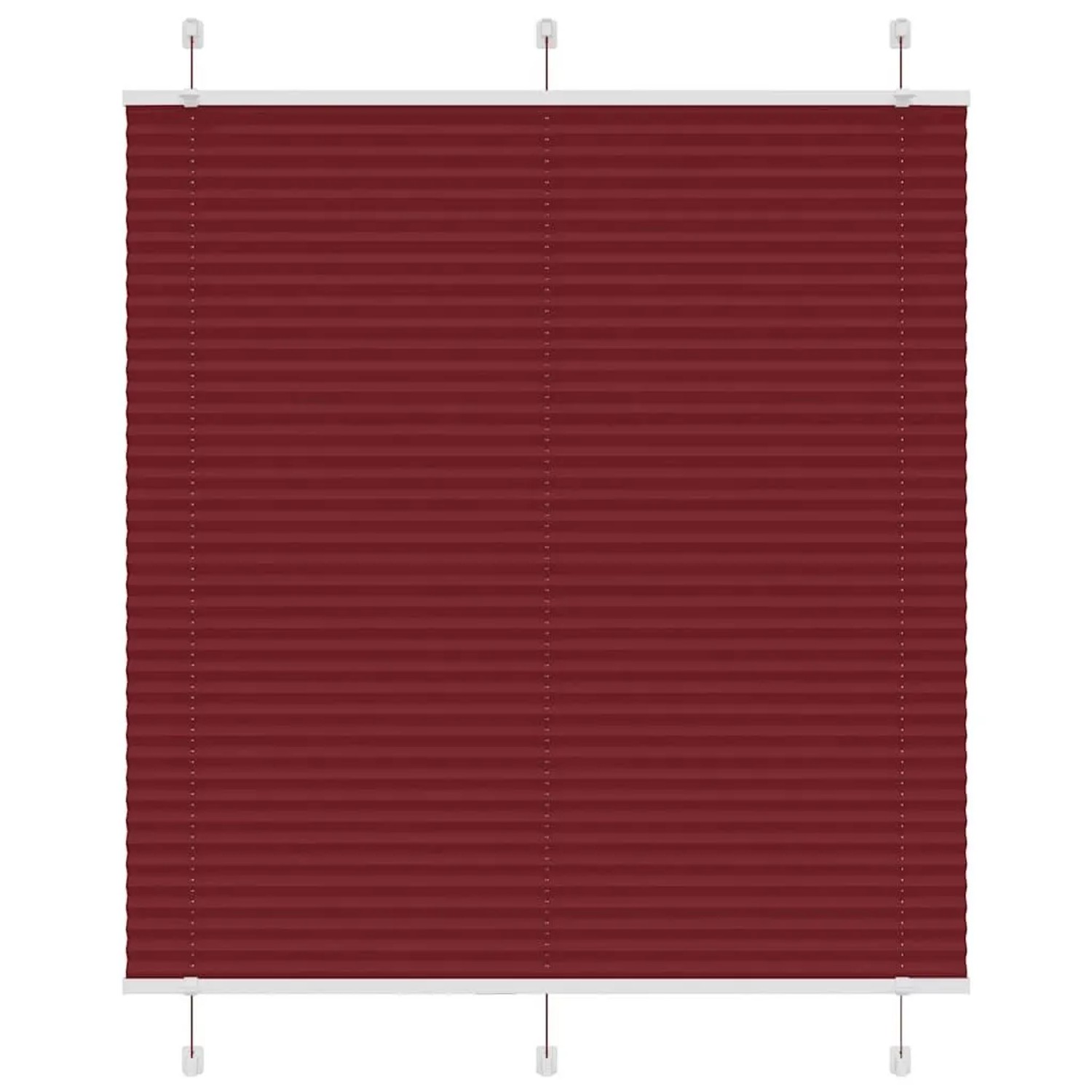 vidaXL Plissee Bordeauxrot 120x100 cm Stoffbreite 119,4 cm Polyester 401523 günstig online kaufen