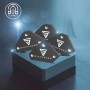 STAHLWERK Schweißwinkel 4er Set: Schwarze Magnetwinkel (4 kg Haftkraft) für präzises Positionieren beim Schweißen.
