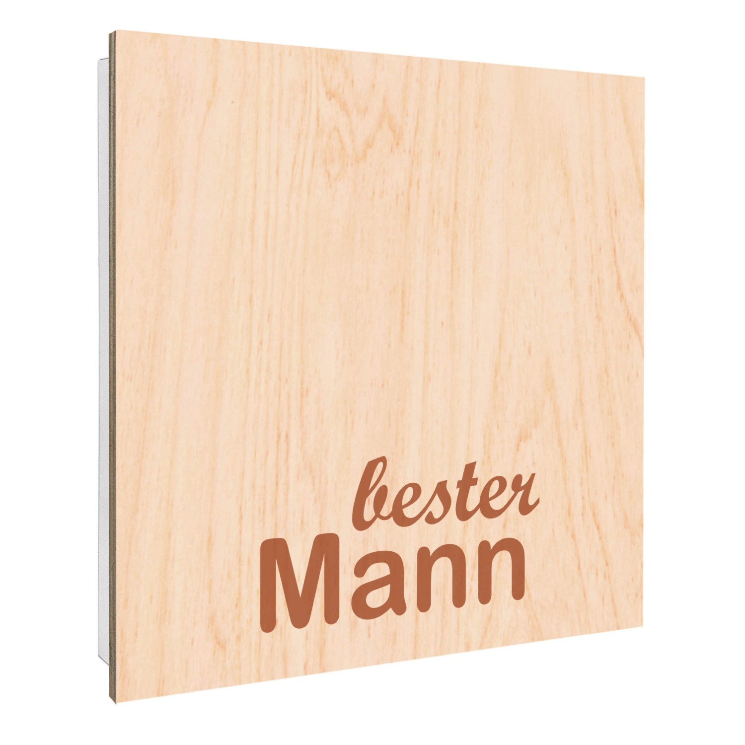 Banjado Schlüsselkasten mit Holzfront 30x30cm Weiß Scharnier Links 50 Haken günstig online kaufen