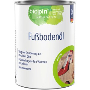 Biopin Fußbodenöl Transparent matt 2,5l im Metalleimer. Holzöl für die Grundierung und Oberflächenbehandlung von Holzböden.
