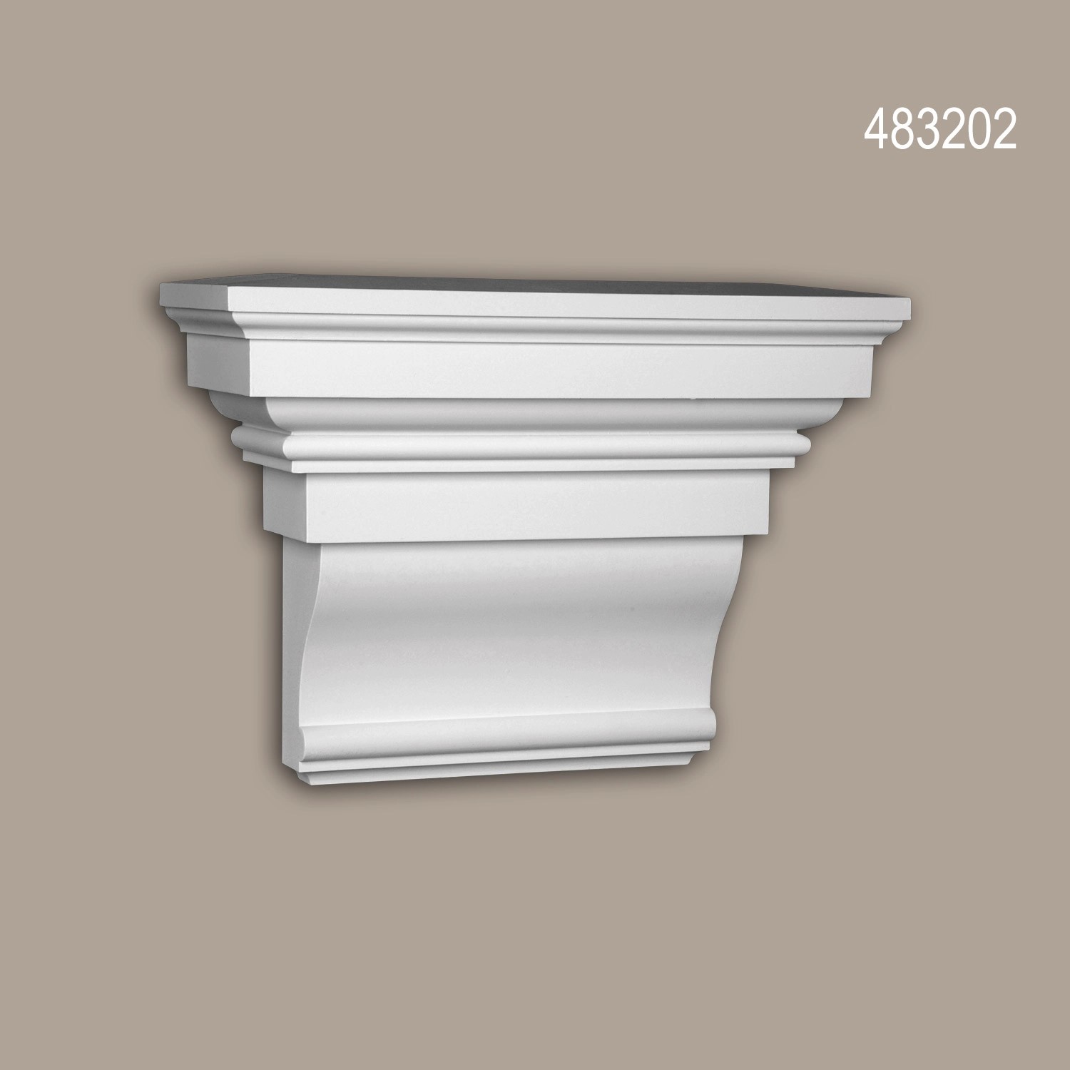 PROFHOME 483202 Konsole Außenstuck Zierelement Fassaden Element 35,8 cm x 13,3 cm x 26,3 cm Weiß