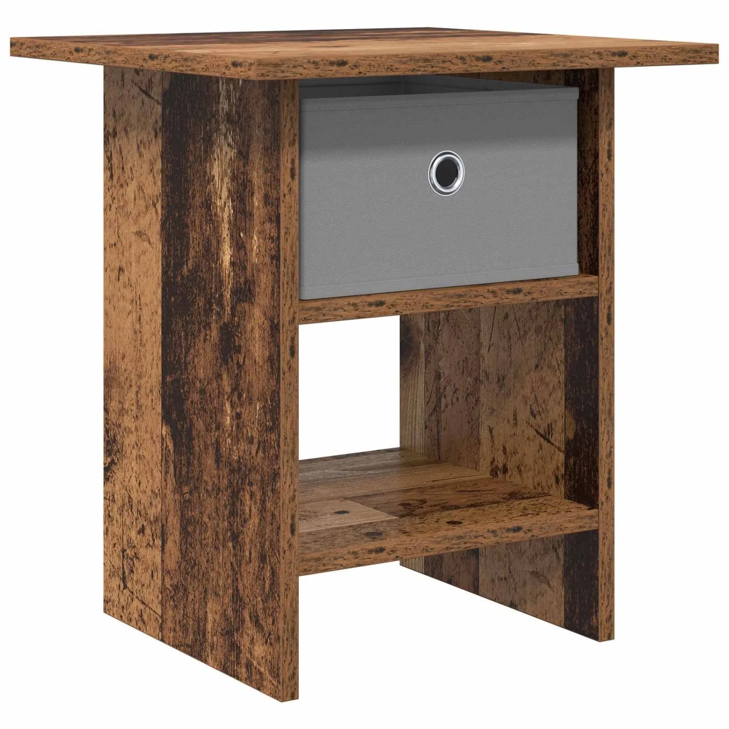 vidaXL Nachttisch mit Schubladen Altholz 41 x 40 x 45 cm Holzwerkstoff 8000448