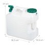 Relaxdays Wasserkanister Kunststoff Weiß BPA-frei mit Hahn 20 l_4