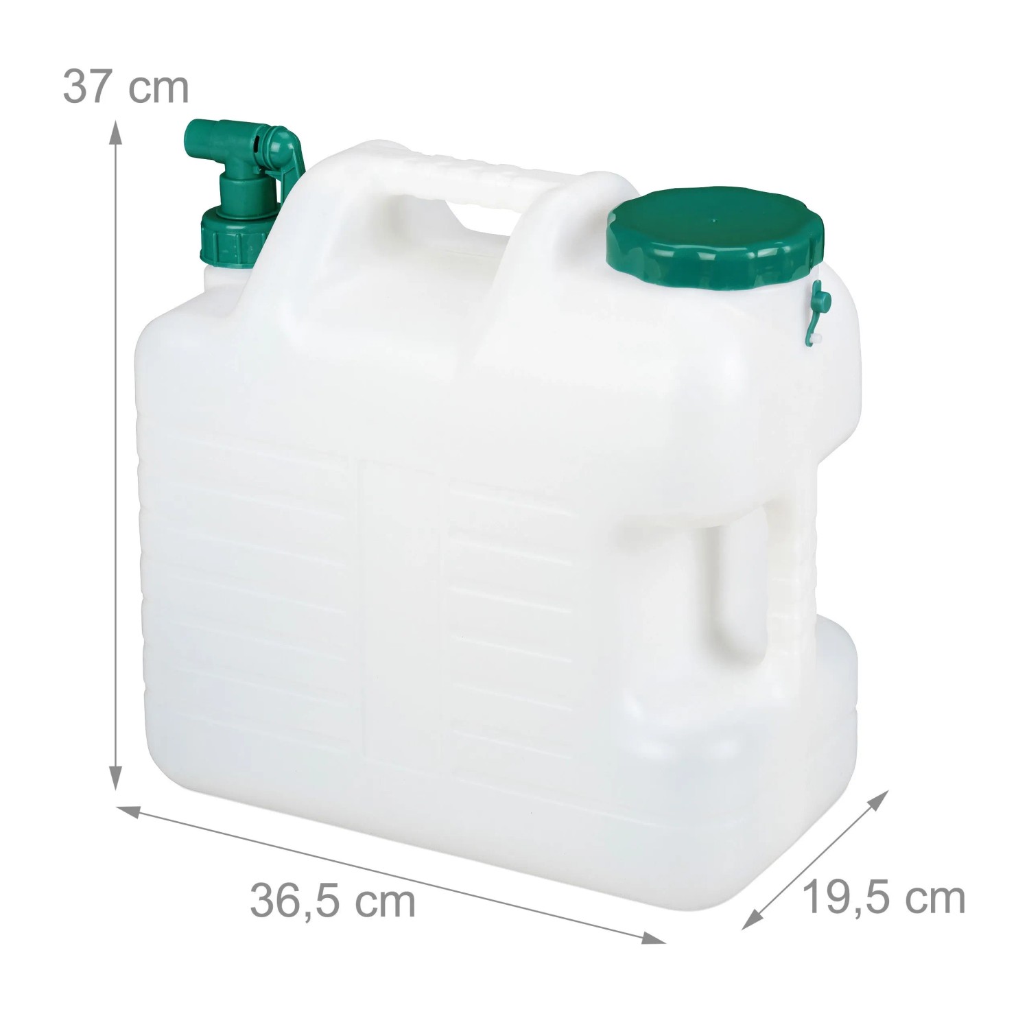 Relaxdays Wasserkanister Kunststoff Weiß BPA-frei mit Hahn 20 l_4