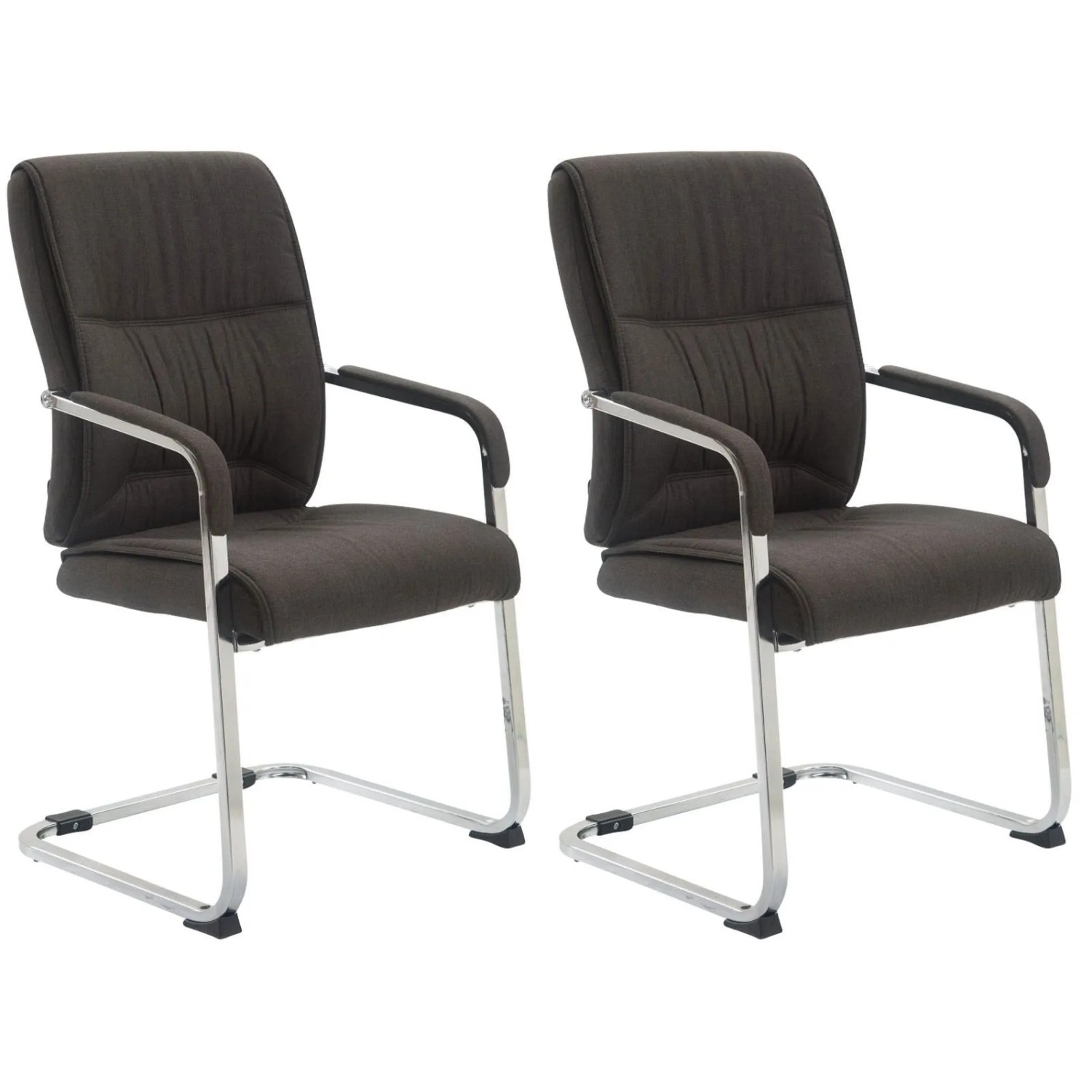 CLP 2er Set Freischwinger XXL Anubis Stoff Dunkelgrau
