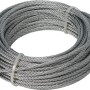 Aufgerolltes Drahtseil Basic, Ø 4 mm, 20 m, aus verzinktem Stahl für hohe Belastbarkeit.