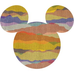 Multicolor Disney Wandtattoo Mickey Mouse, 127x127 cm, für Kinderzimmer.