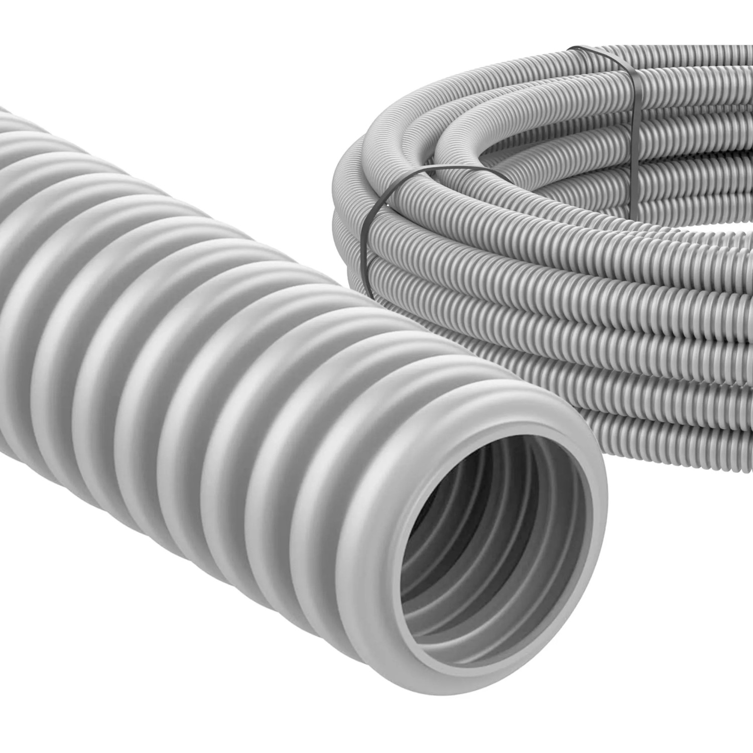 ViD Flexibles Leerrohr M25 25 Meter 320N 1J von -5°C Bis +60°C Lichtgrau