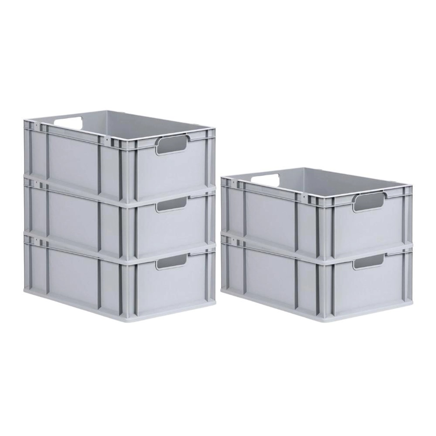 PROREGAL Spar Set 5x Eurobox Nextgen Economy Griffe Offen HxBxT 22 x 40 x 6 günstig online kaufen