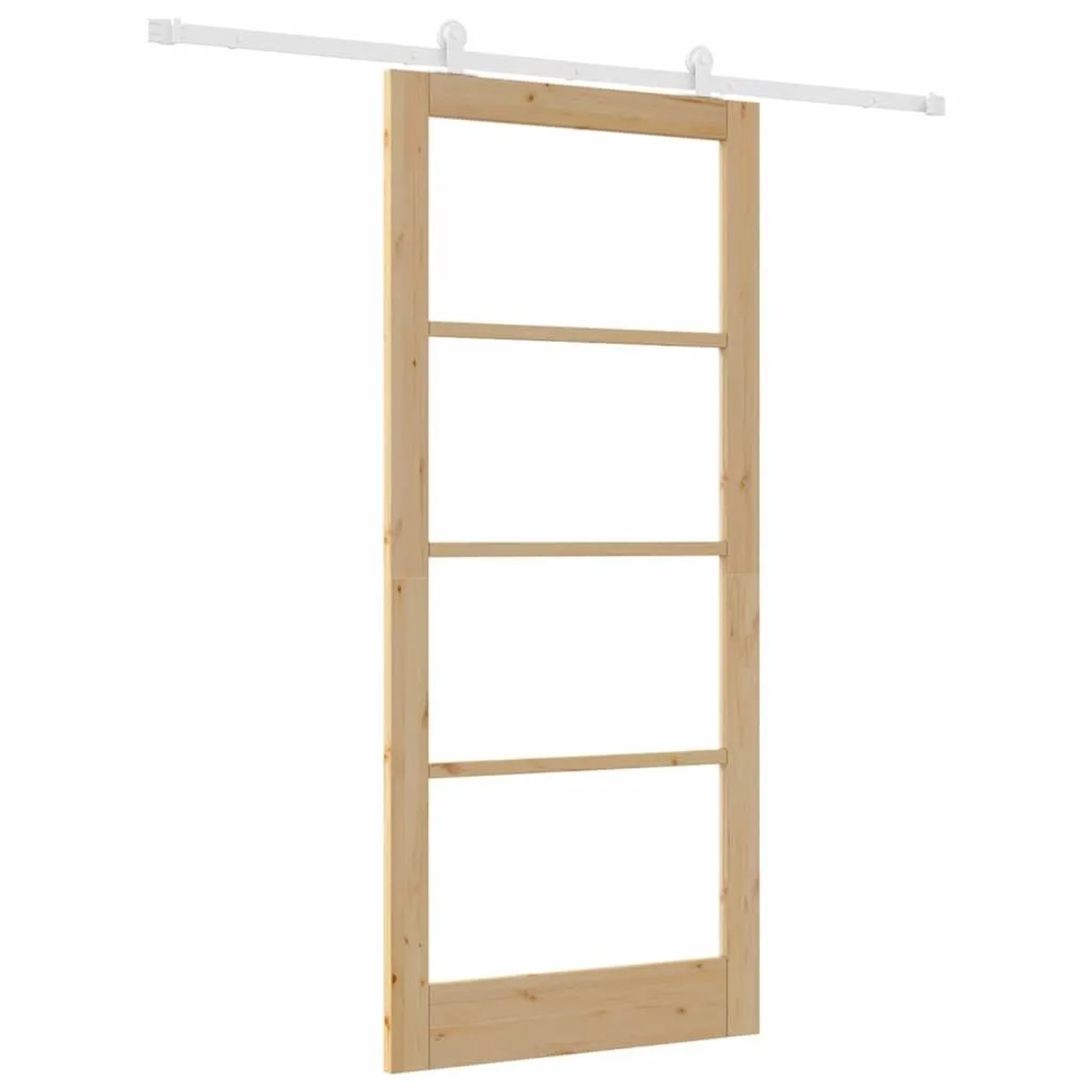 vidaXL Schiebetür ORKDAL Natur 93 x 211 cm Massivholz Kiefer und Glas 3332093