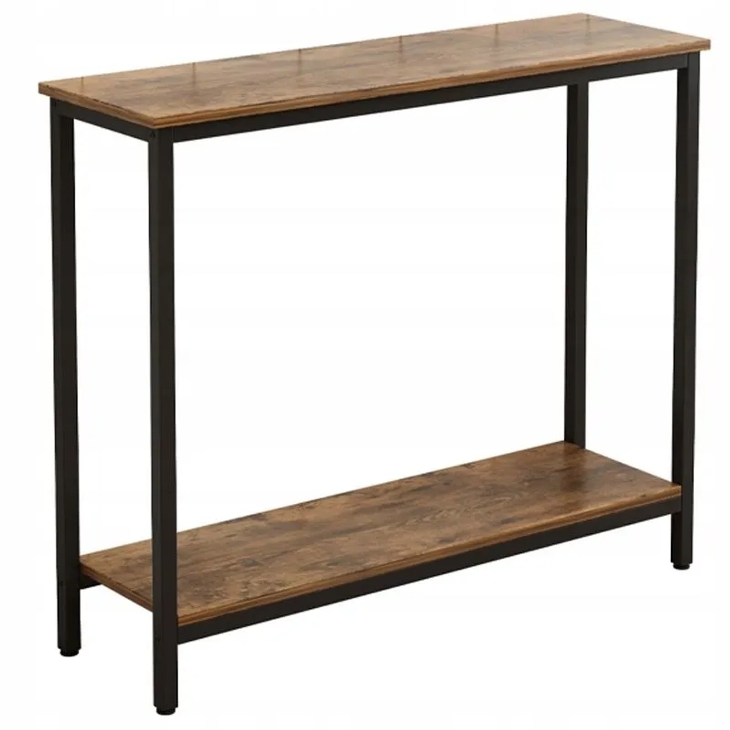 Rebiko Konsole Tisch Regal Mit Ablage Loft Industrial Rustikal Braun Schrank 100 Cm