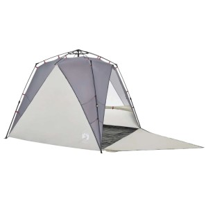 vidaXL Strandzelt 4 Personen Grau Quick Release Wasserdicht 4005307