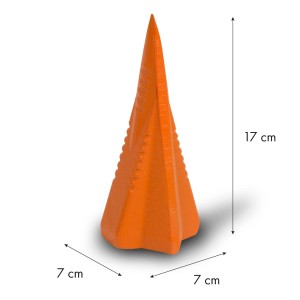 EBERTH Spaltkeil (7x7x17cm) in Orange, Zubehör für Kamine & Öfen.