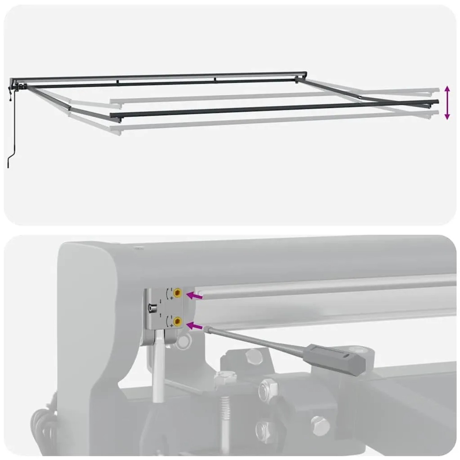 vidaXL Einziehbare Markise Anthrazit 450 x 350 cm 3330874_12