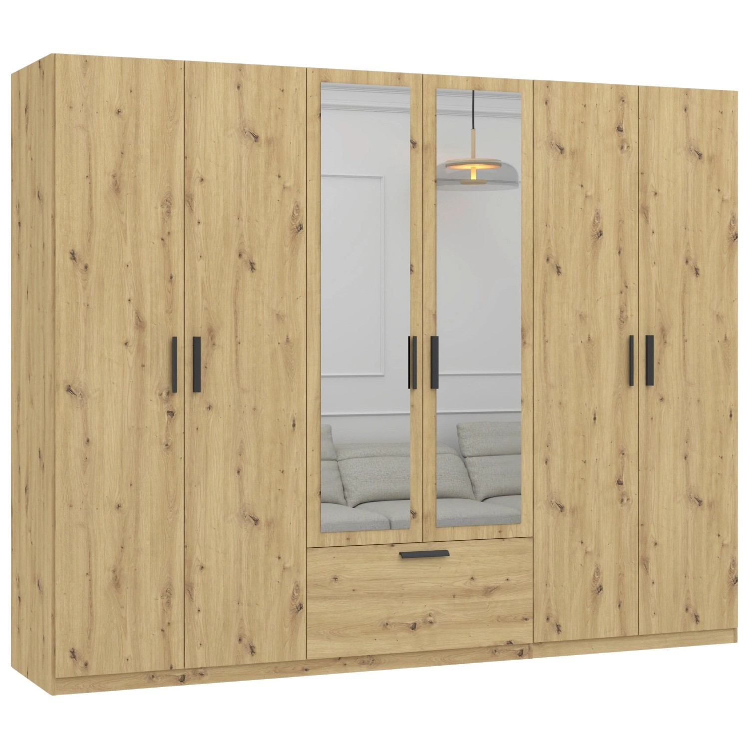 Mömax Drehtürenschrank Milos Eiche Artisan