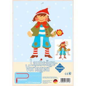 Pebaro Laubsägevorlage Hampelmann aus Sperrholz, ideal zum Basteln für Kinder und Erwachsene.