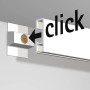 Artiteq Click Rail Befestigungsset, weiße Bilderschiene mit Montageclip und Schraube.
