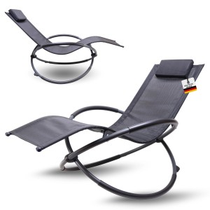 Albatros Premium Gartenliege X-Form, belastbar bis 160 kg, mit Kopfkissen und Tasche.