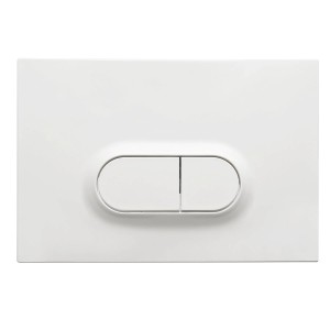 Pianura Betätigungsplatte Duo O EASYPro, weiß hochglänzend, für WC-Spülkästen.