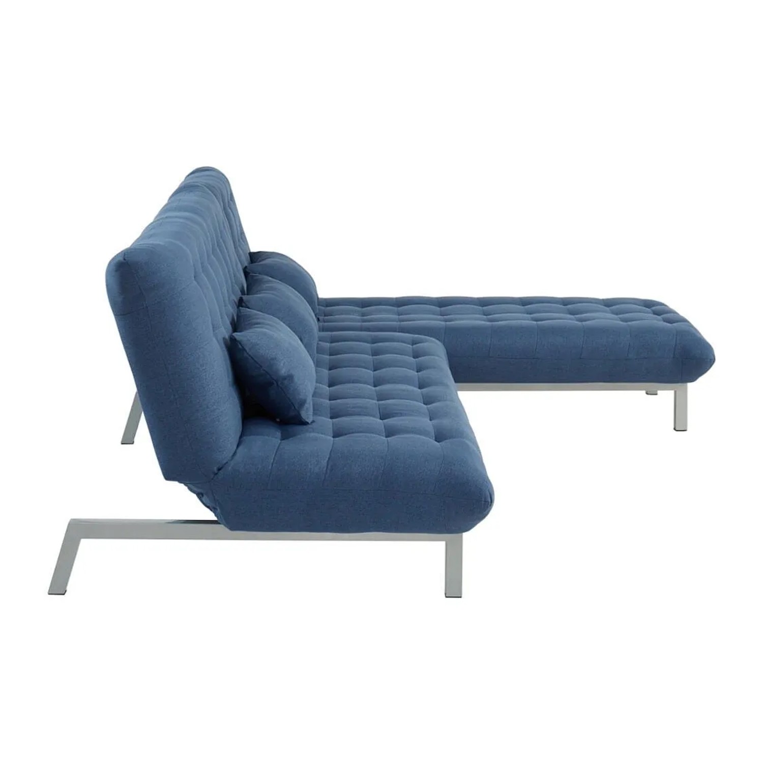 Vente-unique Schlafsofa Hornet Blau 90 cm  190 cm