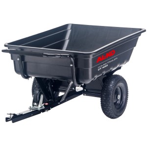Al-Ko Combi Trailer CT 400 für Rasentraktoren, kippbarer Anhängerwagen mit großem Griff und Profilreifen.