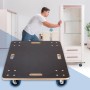 ECD Germany Transportroller 60x80 cm mit Rollbrett und PP-Rädern, Traglast bis 800 kg.