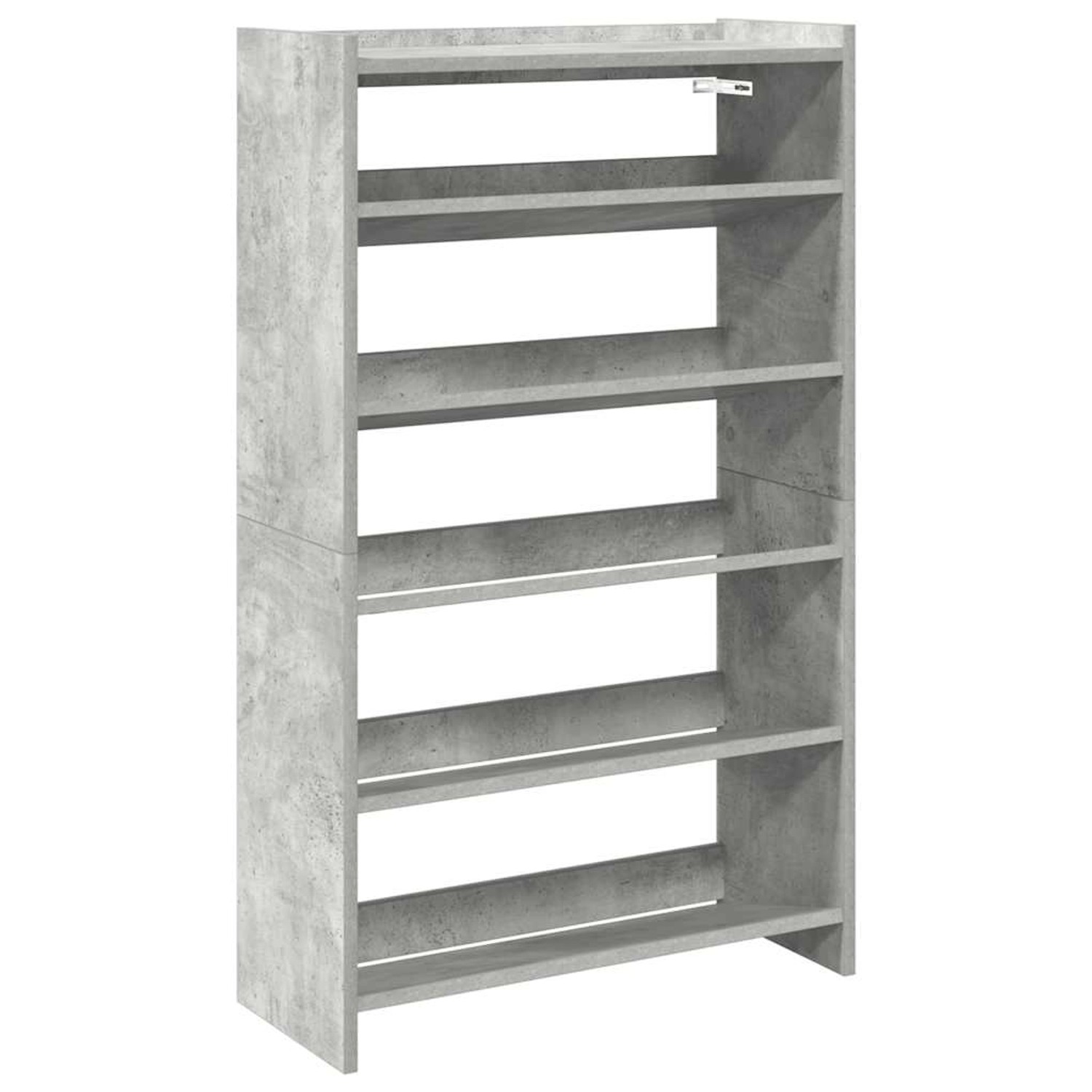 vidaXL Schuhregal Betongrau 60x25x100 cm Holzwerkstoff 859872 günstig online kaufen