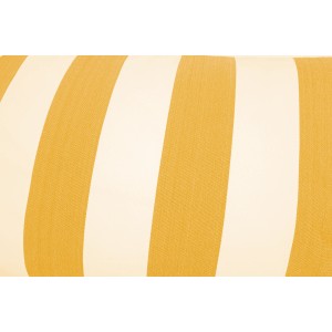 Gelb gestreifter Sitting Point Hocker Santorin Roll, 100 l, ideal zum Entspannen.